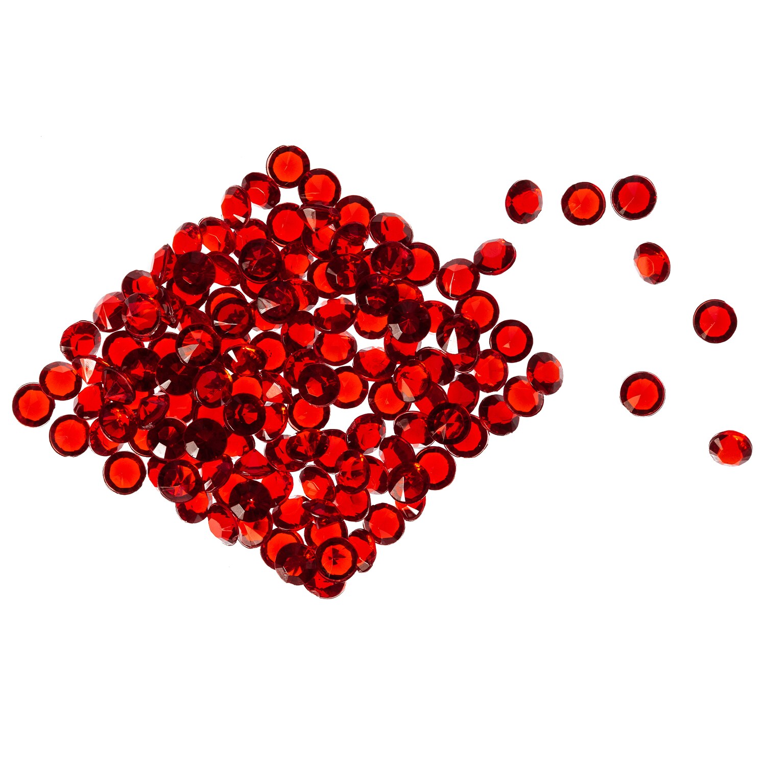 Neel Blue Acrylic Rhinestone Table Confetti, Table Scatters - 2000pcs in Dark Red