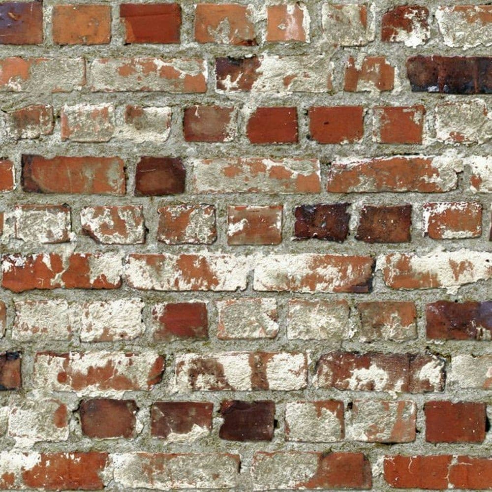 Muriva Brick Wallpaper - Brick Red - 10m x 52cm Red