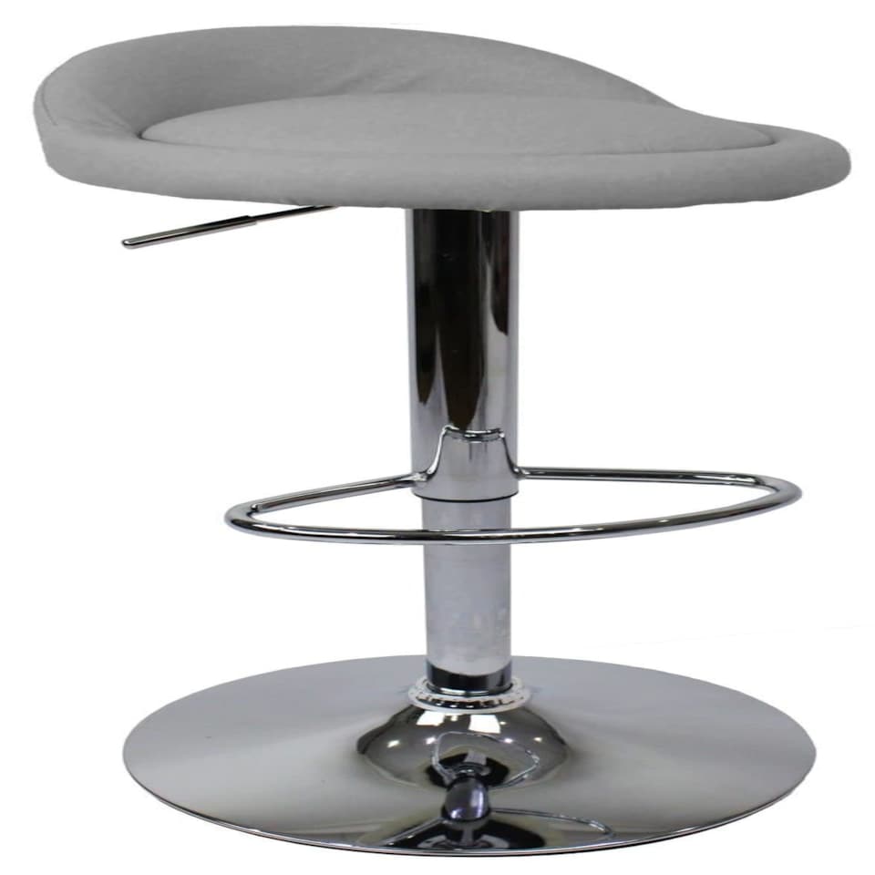 Gaor Adjustable Grey Breakfast Bar Stool - Faux Leather. Red