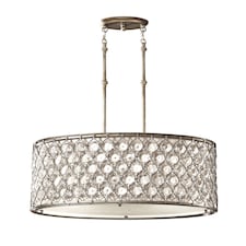 Lucia 3 Light Ceiling Cylindrical Pendant Polished Silver, E27