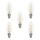 image 1 of BHS 5 Pack of 4 Watt LED Vintage Style SES E14 Candle Light Bulb | Clear | Warm White | 5
