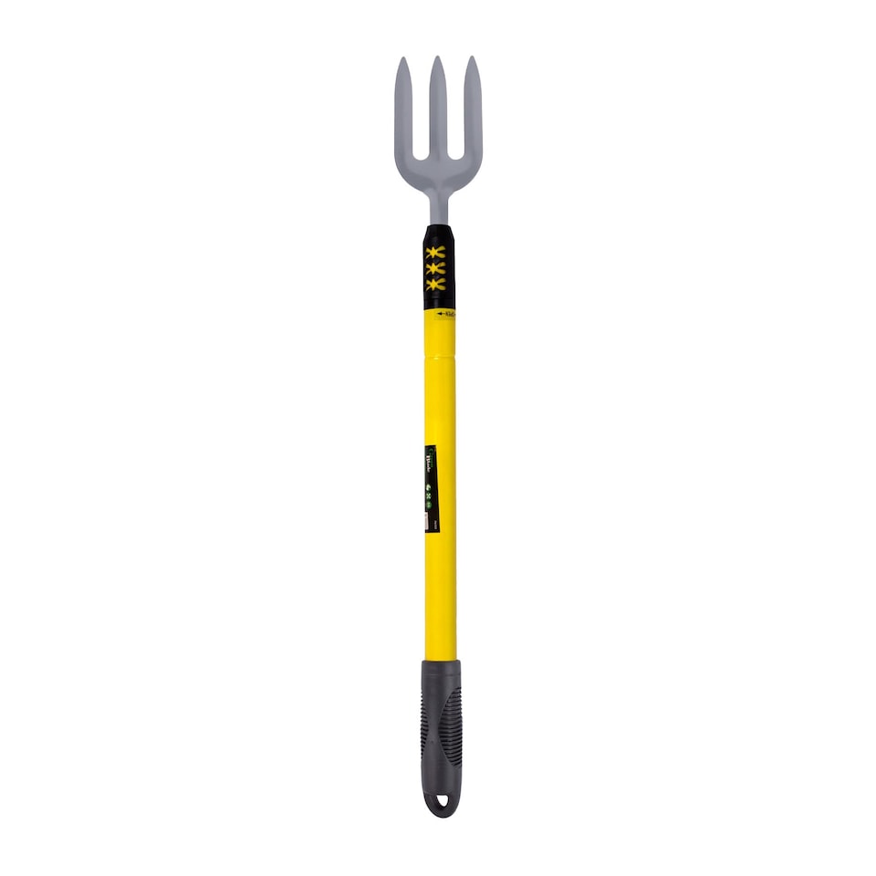 image 1 of Green Blade Telescopic Stainless Steel Garden Fork - Yellow