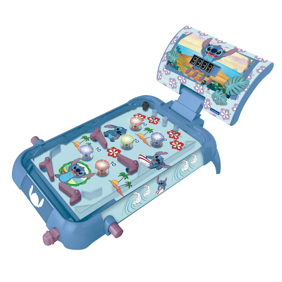 image 1 of Lexibook JG610D Disney Stitch Electronic Pinball with Lights & Sounds