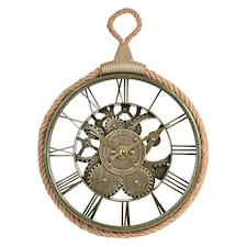 Widdop Gifts Cogs and Rope Design Wall Clock