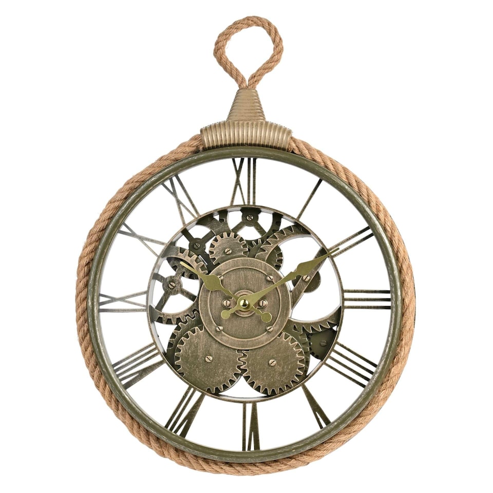 image 1 of Widdop Gifts Cogs and Rope Design Wall Clock