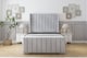 image 1 of Sloomy Melbourne Silver Naples Bed Frame  With 50" Upholstered Wingback Headboard 4'6 Double