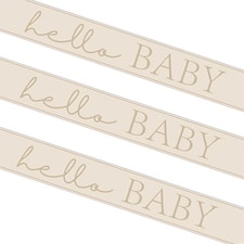 Hello Baby Neutral Baby Shower Foil Banner 274cm | Cream