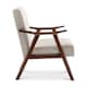 image 4 of Faux Leather Suede Cream Selma Accent Chair