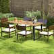 image 8 of COSTWAY Patio Rectangle Dining Table 175 x 80cm Acacia Wood | Brown