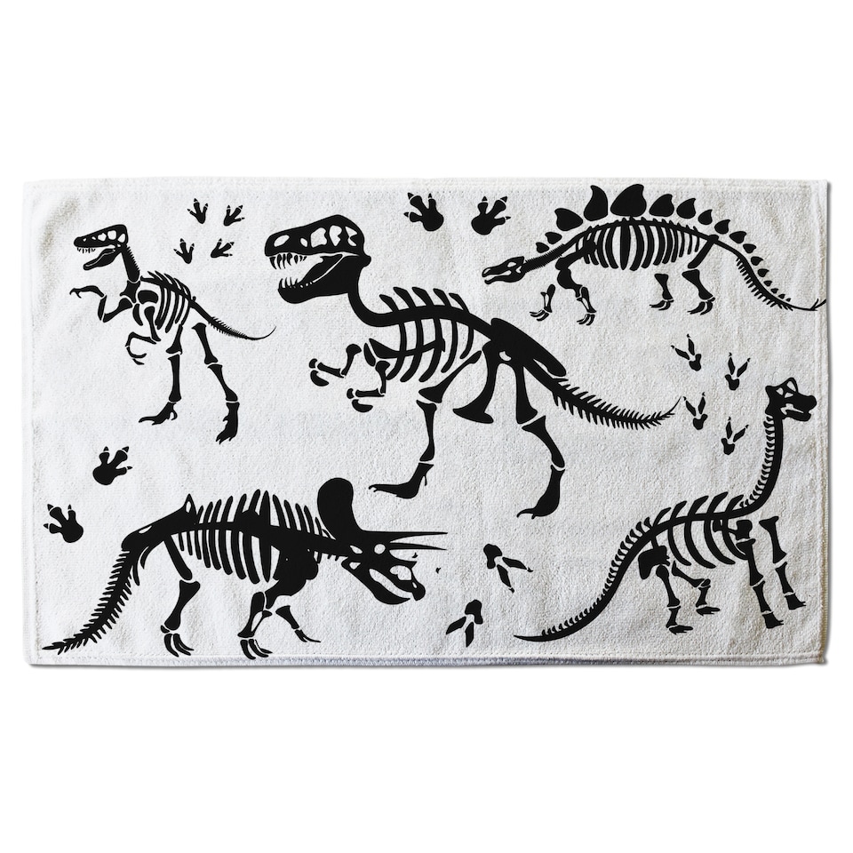 image 1 of Stylish Dinosaur Silhouettes Designer Bath Towel | Multi