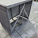 image 9 of 1.35m x 1.14m Large Grey Wooden Outdoor Garden Double Wheelie Bin Store Storage for 2 Bins