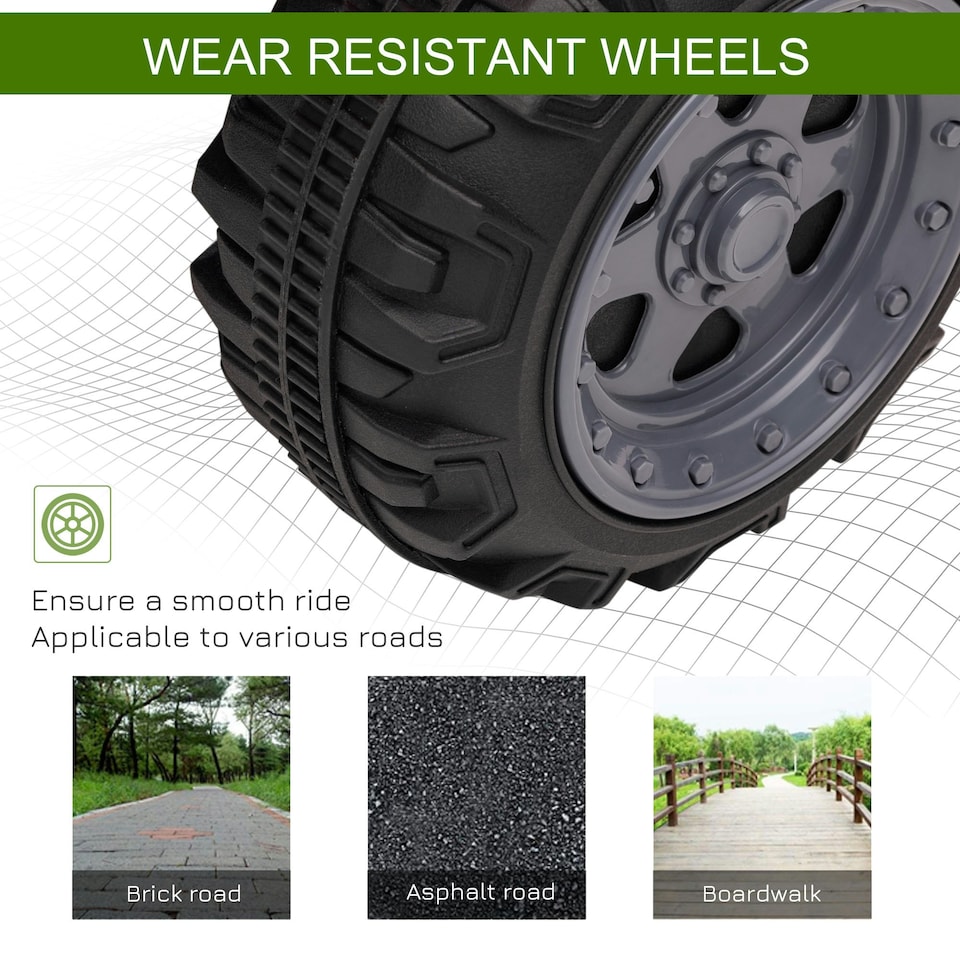 image 1 of HOMCOM 6V Kids Electric Ride on Car Toddler Quad Bike ATV for 18-36 month Green