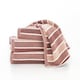 image 2 of Madison Soft BCI Cotton Towels – 100% Cotton, 550 GSM, Highly Absorbent, Yarn-Dyed Striped Design | Pink | White | Bath towel