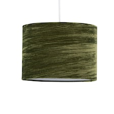 Green Crushed Velvet 30cm Pendant Lightshade Green