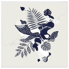 Decorative leaf prints (Picutre Frame) White | XL