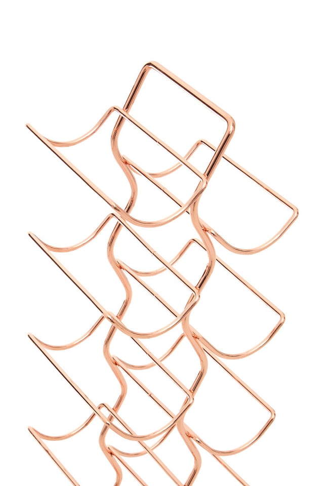 image 1 of Wren 12 Tier Wine Rack With Copper Finish