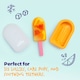 image 6 of 4 Ice Lolly Moulds with Sticks Orange and Green