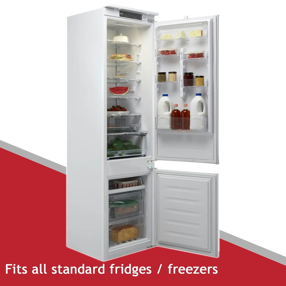 image 1 of SPARES2GO Fridge Shelf for Cookology Freezer Adjustable White Extendable Arms White