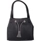 image 4 of Genuine Soft Leather Contrast Drawstring Tote Style Shoulder Handbag Pink | Blush