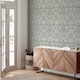 image 3 of World Of Wallpaper Folk Floral Textured Wallpaper - Soft Blue - 10m x 53cm Blue