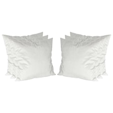 Nicola Spring Square Velvet Cushions - 55cm x 55cm - Cream - Pack of 6 | Cream | Cream
