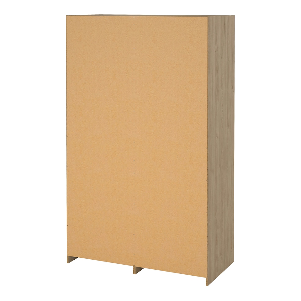 image 1 of Line Wardrobe with 2 Sliding Doors 1 Small Door and 2 Drawers in Jackson Hickory Oak