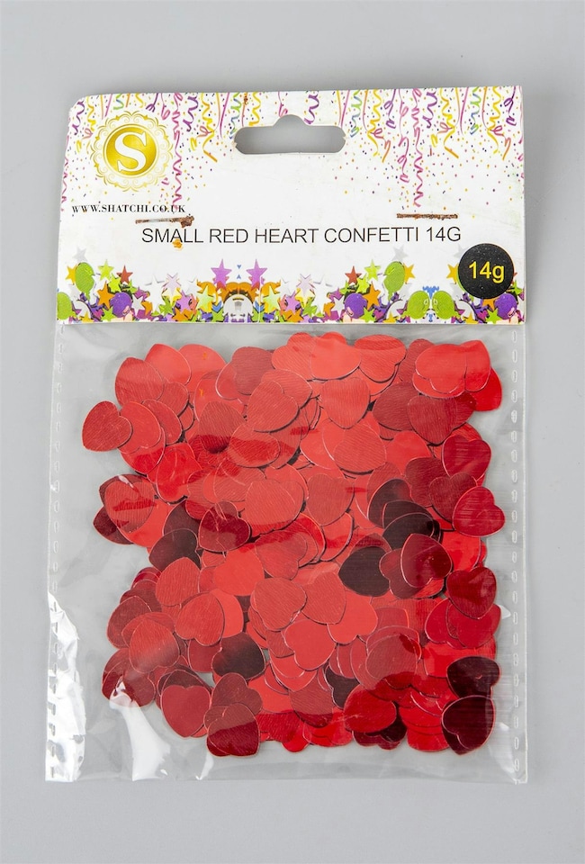 image 1 of Heart Confetti Red 14g - 1pk