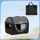 image 7 of PawHut Folding Fabric Soft Pet Crate Dog Cat Travel Carrier Cage | Black | One Size