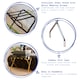 image 2 of Harbour Housewares Folding Metal Luggage Rack - Black | Black | Black