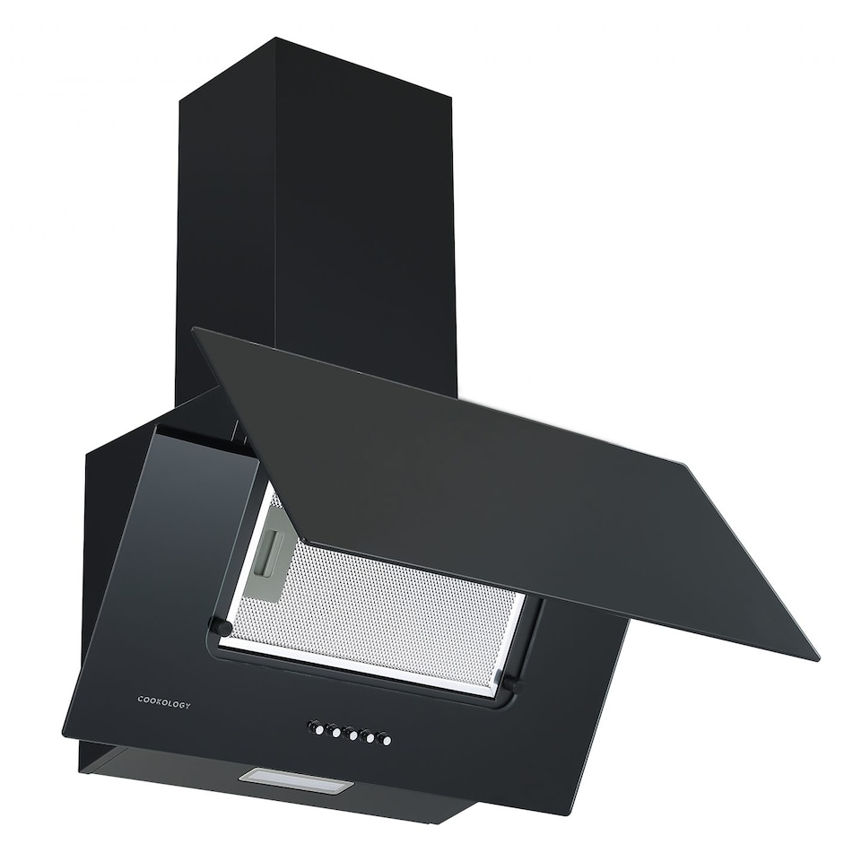 image 1 of Cookology 60cm Black Angled Cooker Hood - Energy Rating A