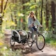 image 1 of HOMCOM 2 Seat Bike Trailer with 5 Point Harness, for 18 Months, Black