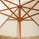 image 7 of Samuel Alexander 2.7m Outdoor Wooden Garden Parasol Sun Shade with Carry Bag in Cream