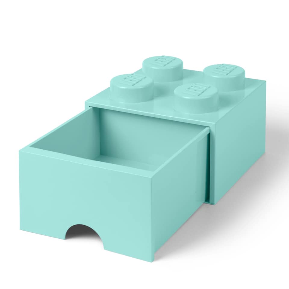 image 1 of LEGO Brick Drawer 4 Stud - Aqua