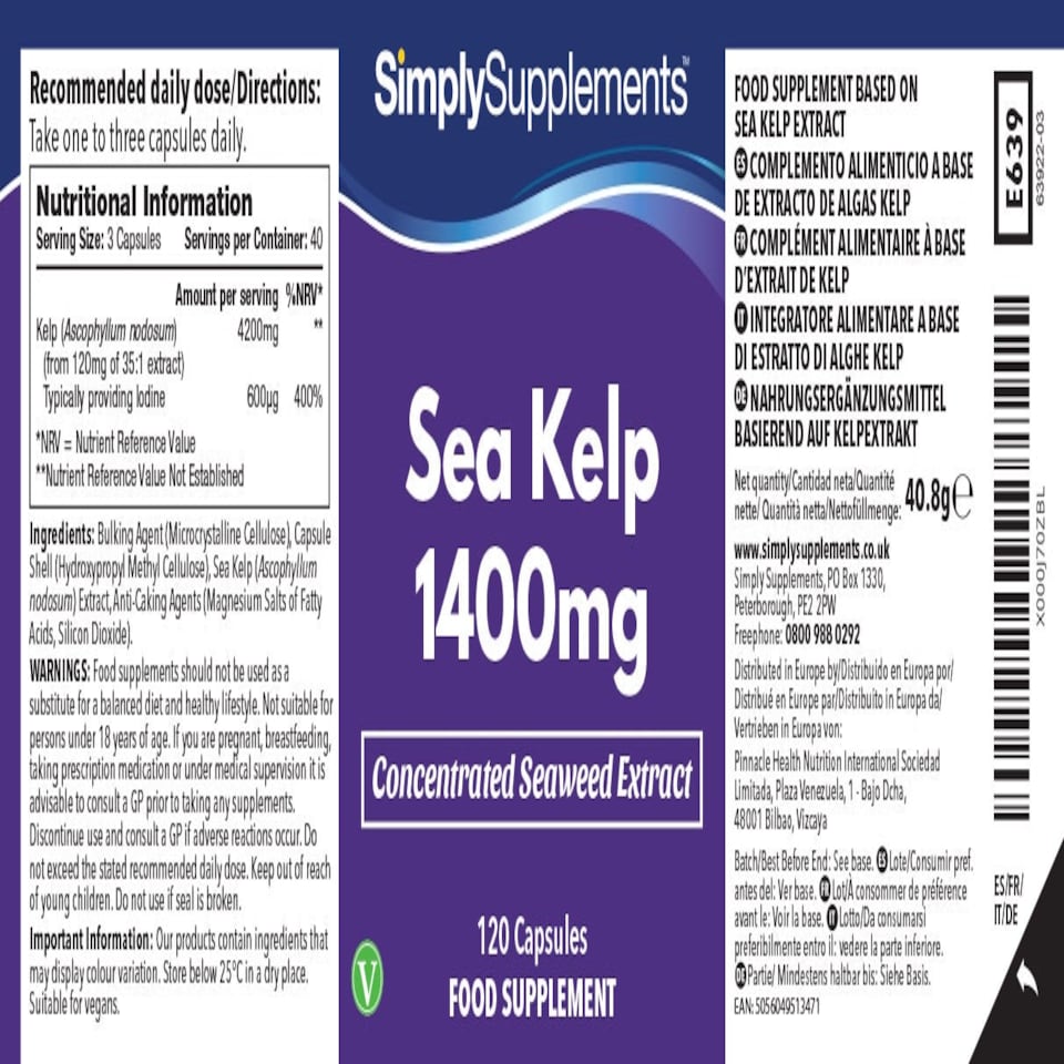 image 1 of Sea Kelp 1,400mg - 120 Capsules