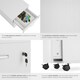 image 5 of Filing Cabinet - 2 rolling,  lockable drawers, fits A4 documents White