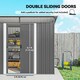 image 4 of Outsunny Garden Shed Outdoor Storage Tool Organizer w/ Double Sliding Door Grey
