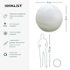 image 2 of Concrete Effect White Washed Outdoor Garden Decorative Ball D40 H38 cm