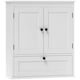image 1 of HOMCOM Bathroom Cabinet Wall Mounted, Bathroom Wall Cabinet with Adjustable Shelf and Recessed Doors, Over Toilet, 55 x 22 x 62 cm, White