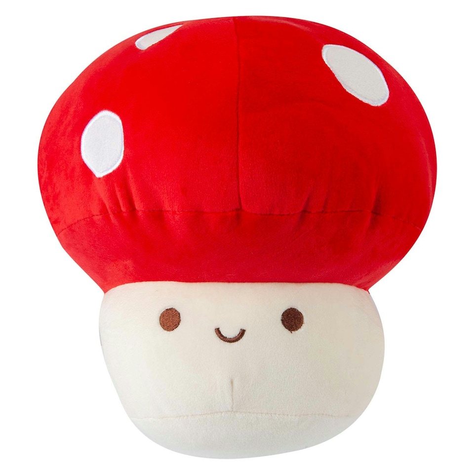 image 1 of Red Mushroom Mochi Soft Toy Cute Plushie Huggable Cuddly Plush 20cm Red