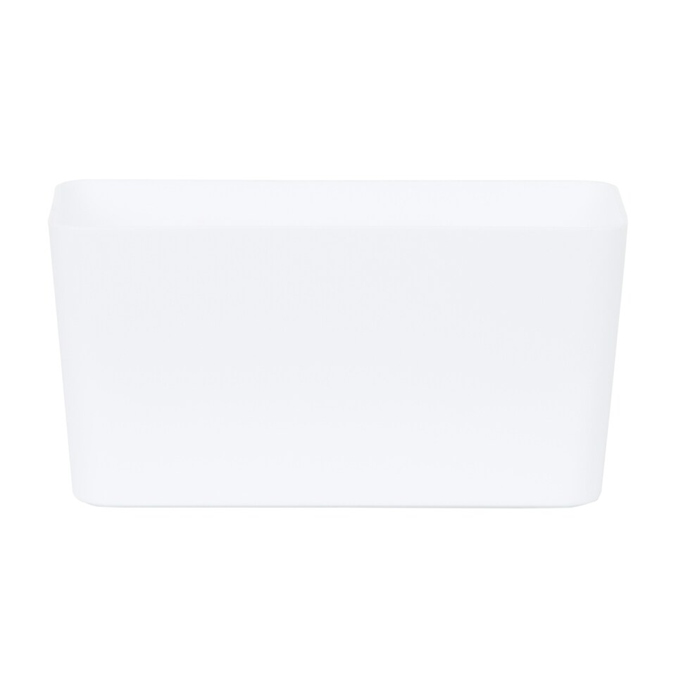 image 1 of Wham Studio 5 x 1.4L Deep Rectangular Plastic Storage Baskets Ice White White