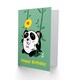 image 2 of Kawaii Panda Swing Girls Birthday Greeting Card