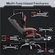image 5 of Yaheetech Ergonomic Computer Chair with Massage Lumbar Pillow | Multi | Black/Red