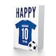 image 2 of Football Strip Kit Jersey Top On 10 Year old Kids 10th Birthday Card