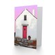image 2 of Scottish White Bothy Cottage With Red Front Door Birthday Greeting Card