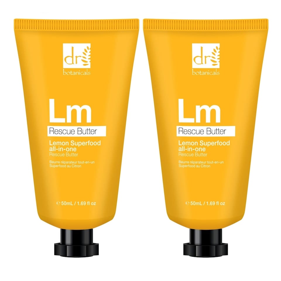 image 1 of Dr Botanicals Lemon Superfood All-In-One Rescue Butter 50ml x 2 Duo Pack