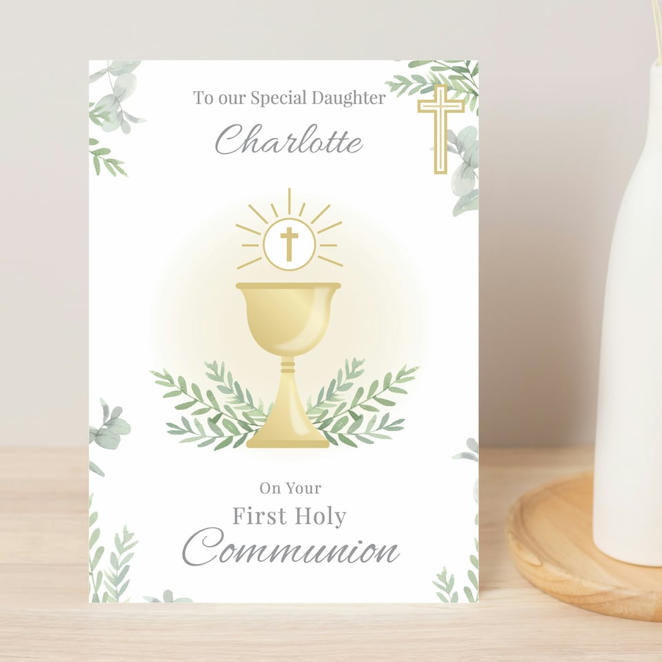 image 1 of Personalised First Holy Communion Card