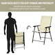 image 4 of Outsunny 2-PCS Garden Armchairs Outdoor Patio Folding Modern Furniture Beige