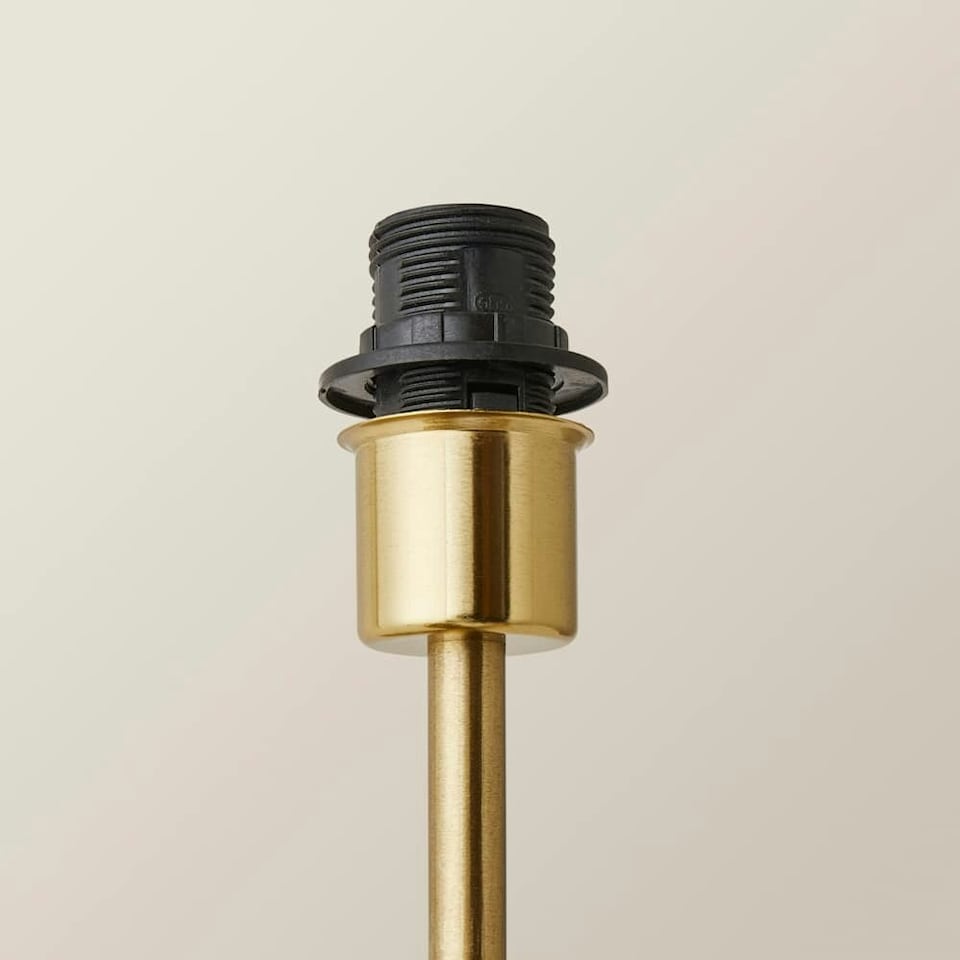 image 1 of ValueLights Christina Gold Palm Leaf Detail Single Stem Floor Lamp Base | Gold