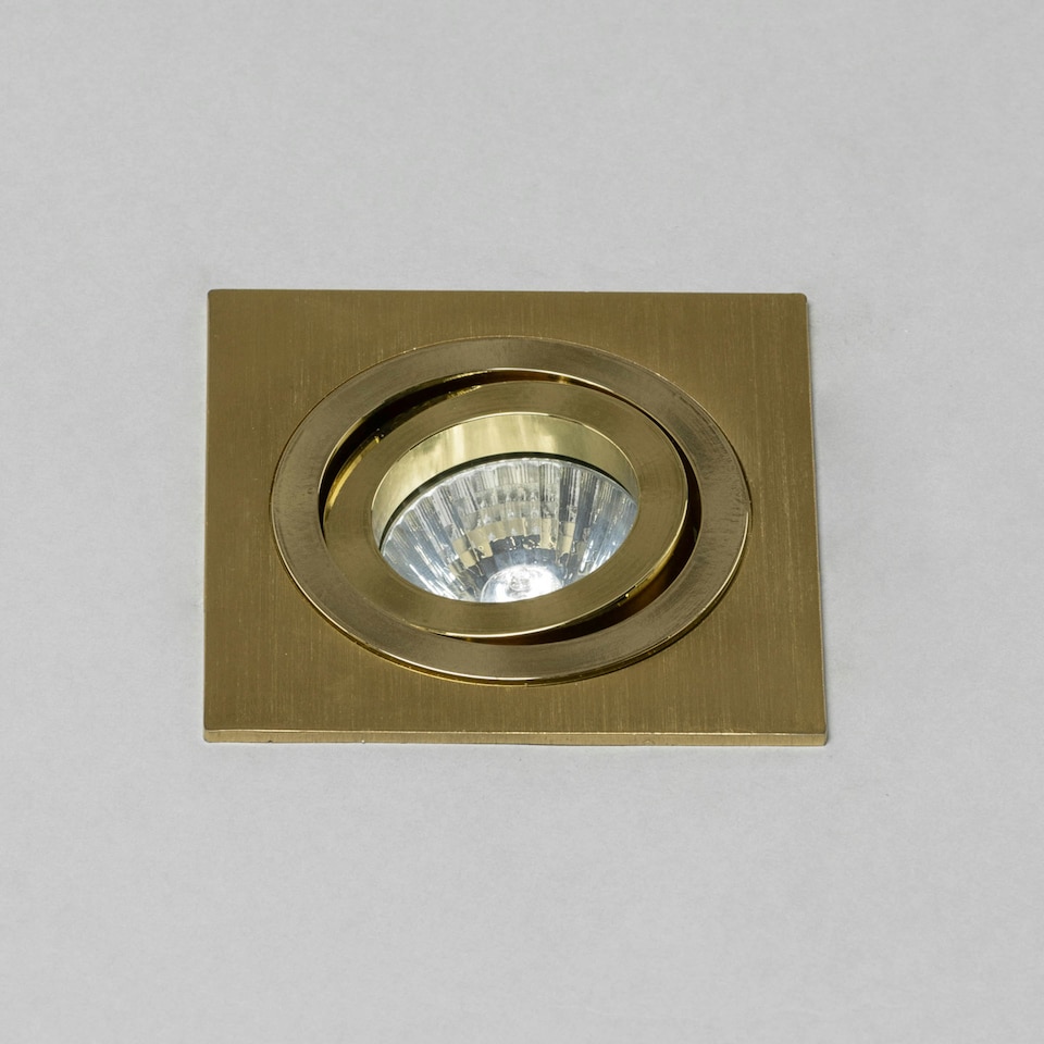 image 1 of BHS Faina 1 Light Adjustable Square Recessed Spotlight | Gold | Brass | 1