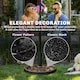 image 4 of Outsunny 9kg Half Round Parasol Base Heavy Duty Weighted Umbrella Holder Stand | Black | Black
